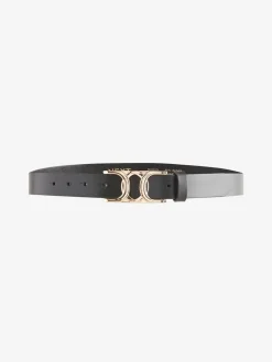 Next Regular Statement Buckle Leather Belt Black Clearance