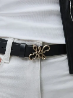 Next Regular Statement Buckle Leather Belt Black Best