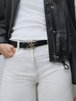 Next Regular Statement Buckle Leather Belt Black Best