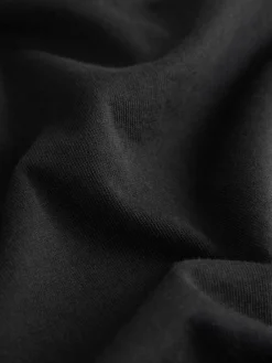 Next Black Relaxed Boxy Elbow Length Crew Neck T-Shirt Online