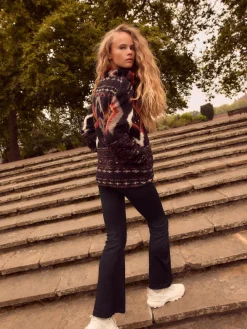 Next Ribbed Kickflare Leggings Black Sale