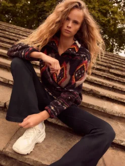 Next Ribbed Kickflare Leggings Black Sale