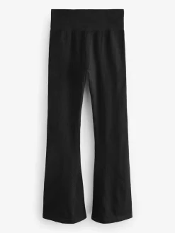 Next Ribbed Kickflare Leggings Black Sale