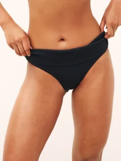 Next Black Roll Top Bikini Bottoms New