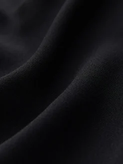 Next Black Ruched Short Sleeve Midi Dress Outlet