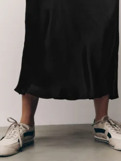 Next Black Satin Midi Skirt Sale