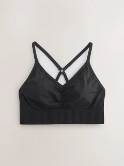 Next Seamless Strappy Sports Bra Black Hot