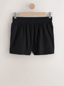 Next Black Shirred Jersey Shorts Sale