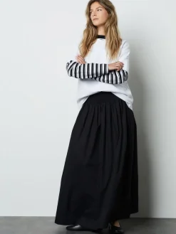 Next Shirred Maxi Skirt Black Discount