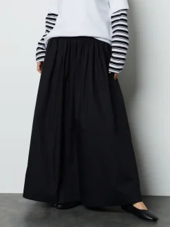 Next Shirred Maxi Skirt Black Discount
