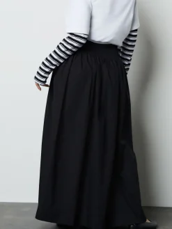 Next Shirred Maxi Skirt Black Discount