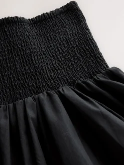 Next Shirred Maxi Skirt Black Discount