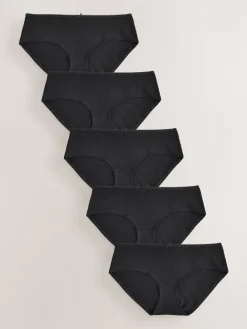 Next Short Cotton Rich Knickers 5 Pack Black Online