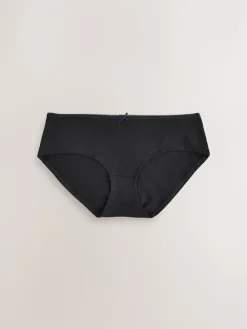Next Short Cotton Rich Knickers 5 Pack Black Online