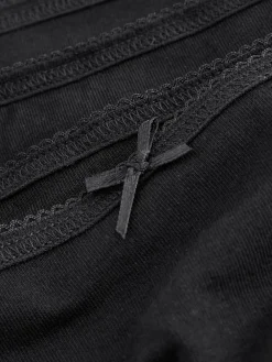 Next Short Cotton Rich Knickers 5 Pack Black Online