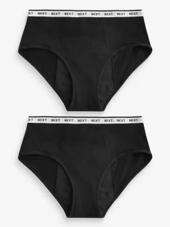 Next Short Heavy Flow Period Knickers 2 Pack Black Online