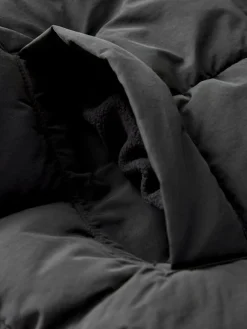 Next Shower Resistant Mid Length Padded Coat Black New