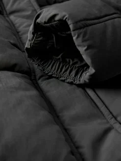 Next Shower Resistant Mid Length Padded Coat Black New