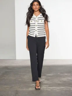 Next Slim Tailored Trousers Black New