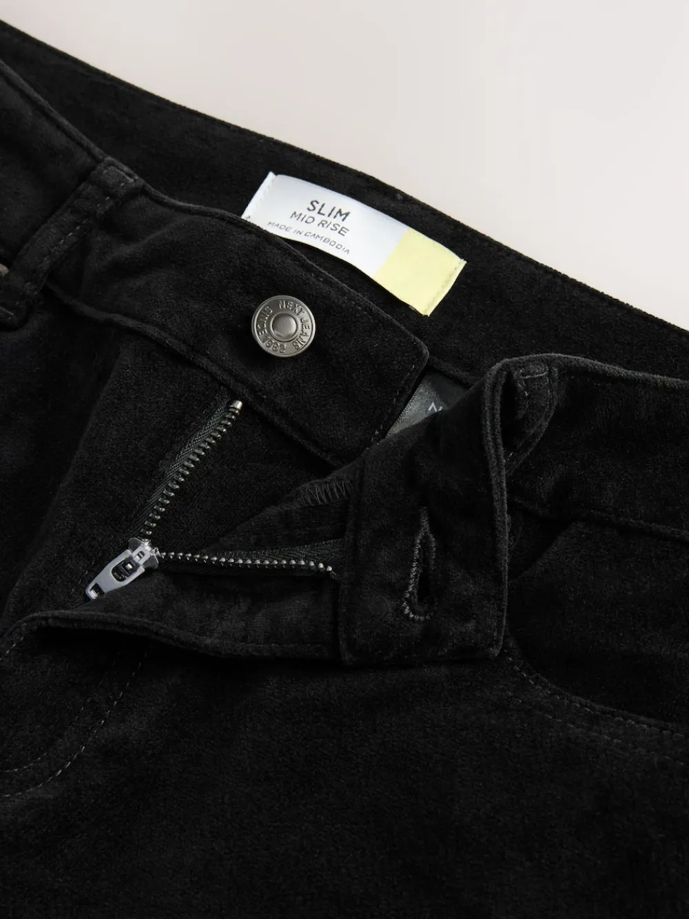 Next Slim Velvet Cord Jeans Black Discount