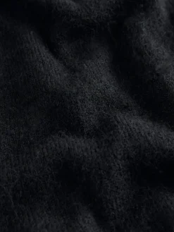 Next Soft Touch Crew Neck Knitted Cardigan With Wool Black Outlet