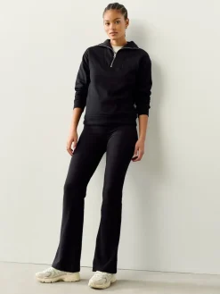 Next Soft Touch Rib Ruched Flare Leggings Black Online