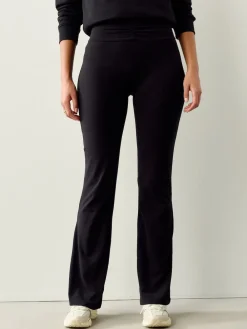 Next Soft Touch Rib Ruched Flare Leggings Black Online