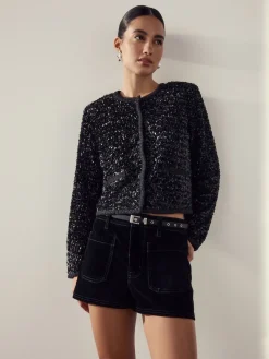 Next Black Sparkle Buckle Satin Skinny Belt Best