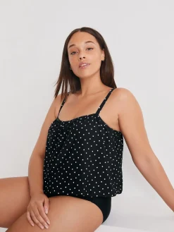 Next Blouson Tankini Top Black Spot Hot