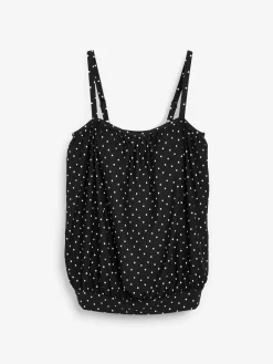 Next Blouson Tankini Top Black Spot Hot
