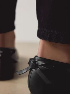 Next Standard/Wide Fit Ballerina Shoes Black Clearance