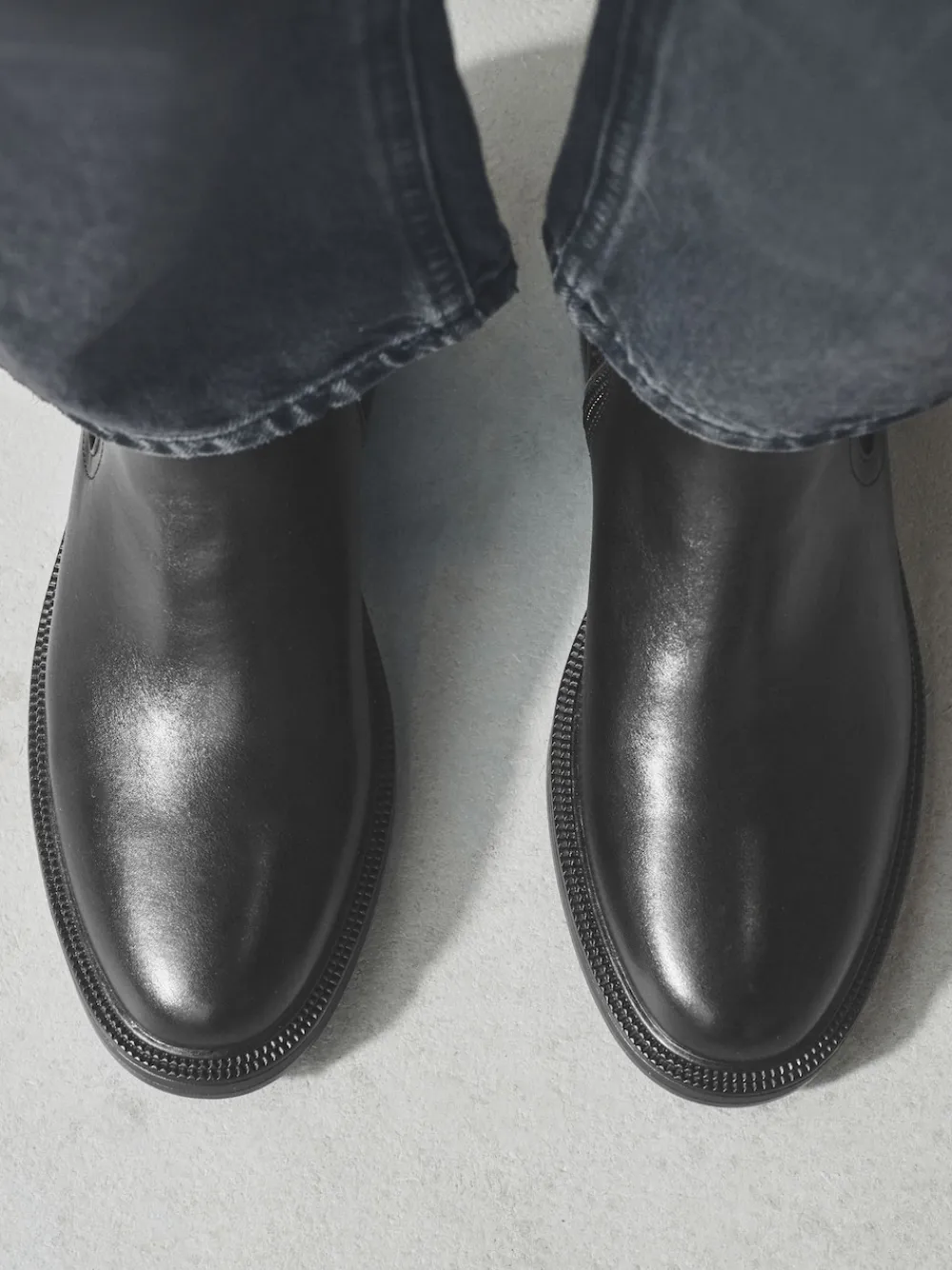 Next Standard/Wide Fit Buckled Chelsea Boots Black New