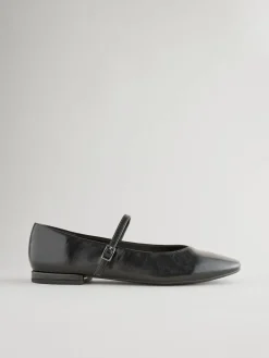 Next Standard/Wide Fit Round Toe Mary Jane Shoes Black Outlet