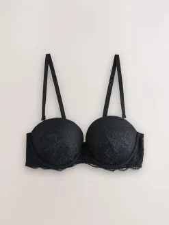 Next Strapless Multiway Push Up A-D Wow Triple Boost Lace Multiway Bra Black Discount