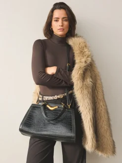 Next Black Structured Tote Bag Best