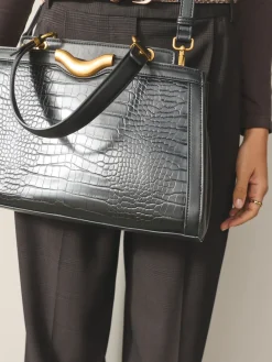 Next Black Structured Tote Bag Best