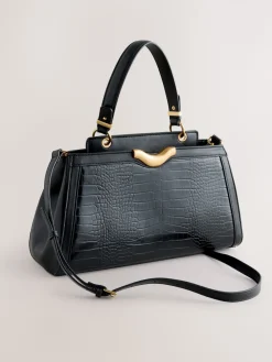 Next Black Structured Tote Bag Best