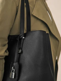 Next Black Structured Tote Bag Outlet