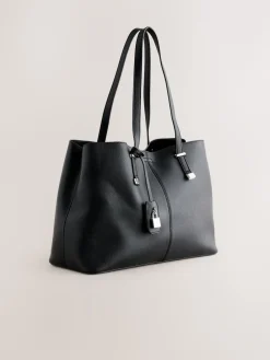 Next Black Structured Tote Bag Outlet