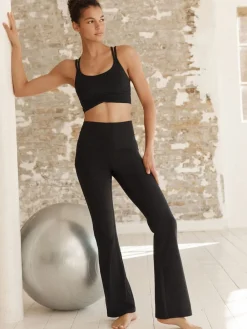 Next Supersoft Dry Tech Flared Yoga Sports Leggings Black Discount