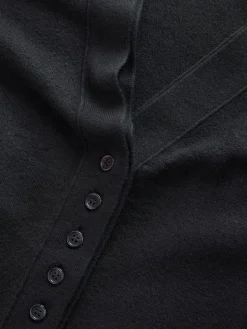 Next Black Supersoft V-Neck Cardigan With Pockets Clearance