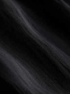 Next Superwide Pleated Trousers Black Clearance