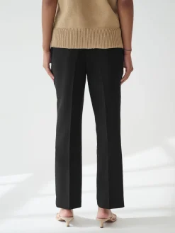 Next Black Tailored Elasticated Back Straight Leg Trousers Sale