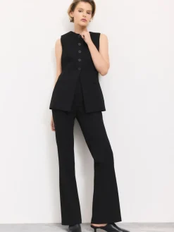 Next Black Tailored Waistcoat With Wool New