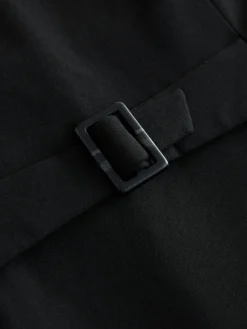 Next Black Tailored Waistcoat With Wool New