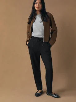 Next Black Tapered Jersey Joggers Outlet