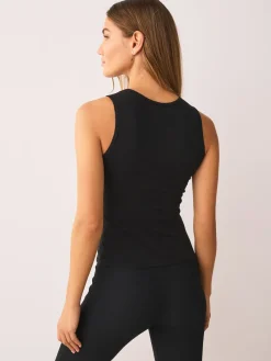 Next Thermal Maximum Warmth Cosy Ribbed Vest Black