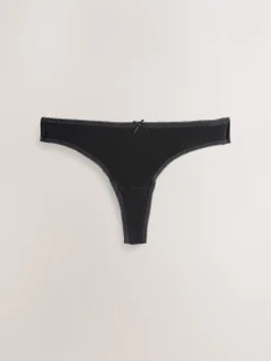 Next Black Thong Full Briefs Cotton Knickers 10 Pack Outlet