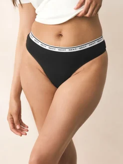 Next Black Thong Light Flow Cotton Period Knickers 2 Pack Best