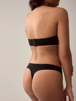 Next Thong No VPL Comfort Knickers 3 Pack Black Clearance